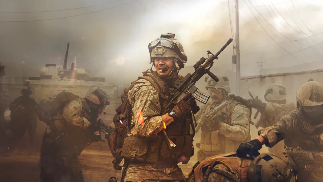 Warfare backdrop